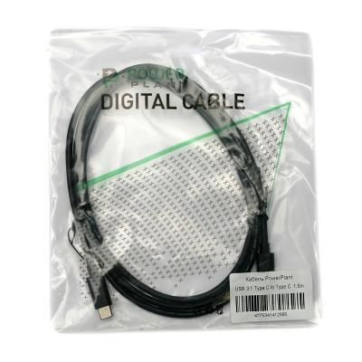 Дата кабель USB 3.0 Type C – Type C 1.5м PowerPlant (KD00AS1256) | Зображення 1