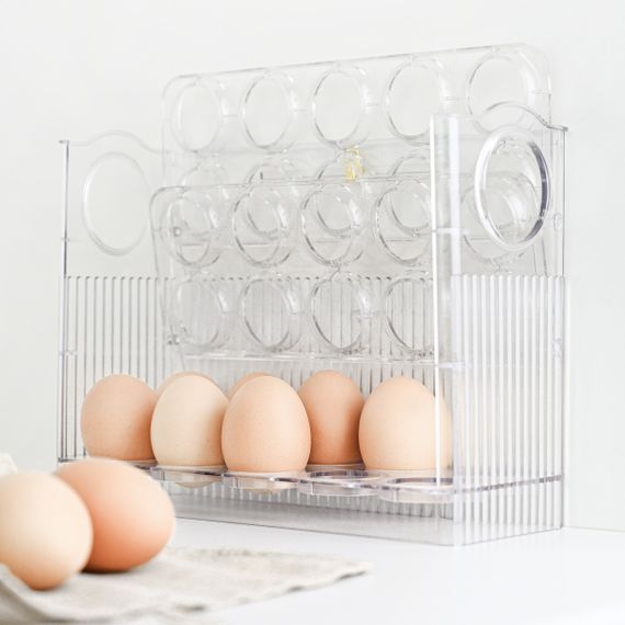 Лоток на 30 яєць у холодильник, Органайзер на 3 яруси для яєць   знижка | Зображення 3
