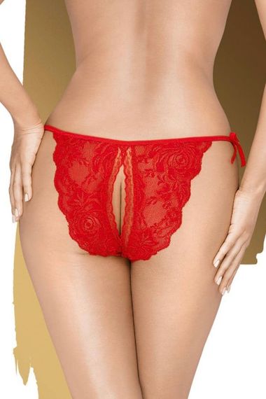 Трусики з розрізом Penthouse Too hot to be real, Червоний, День закоханих, S, M, S/M, Маленький розмір | Зображення 1