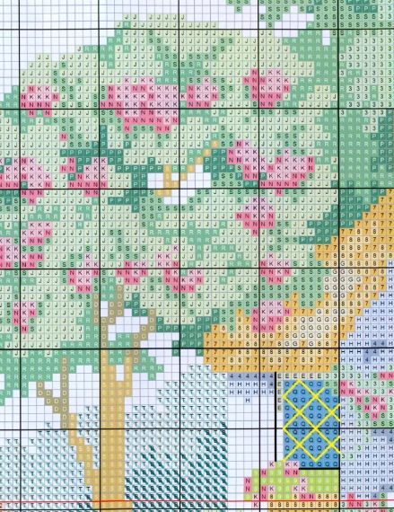 Набір для вишивання за нанесеною на канву схемою  "Spring garden". AIDA 14CT printed 41*32 см | Зображення 4