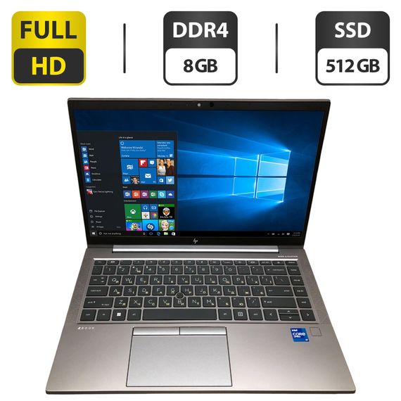 Ультрабук Б-класс HP ZBook Firefly 14 G8 / 14" (1920x1080) IPS / Intel Core i7-1185G7 (4 (8) ядра по 1.2 - 4.8 GHz) / 8 GB DDR4 / 512 GB SSD / Intel Iris Xe Graphics / WebCam б/у