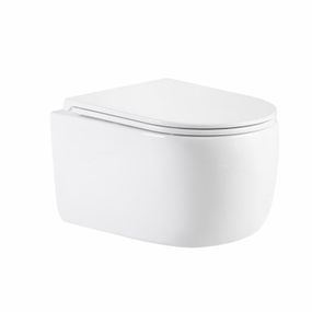 Унітаз підвісний Qtap Taurus Ultra Quiet 515×360×350 мм, White, із сидінням Slim Duroplast/Soft-close/Quick Release