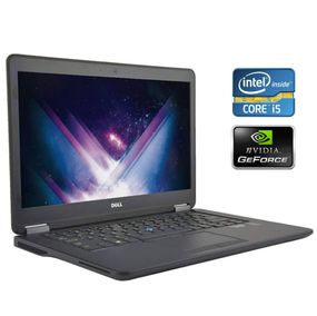 Ультрабук Dell Latitude E7450 / 14" (1920x1080) IPS / Intel Core i5-5300U (2 (4) ядра по 2.3 - 2.9 GHz) / 8 GB DDR3 / 128 GB SSD / nVidia GeForce 840M, 2 GB GDDR3, 64-bit / WebCam / Win 10 Pro б/в