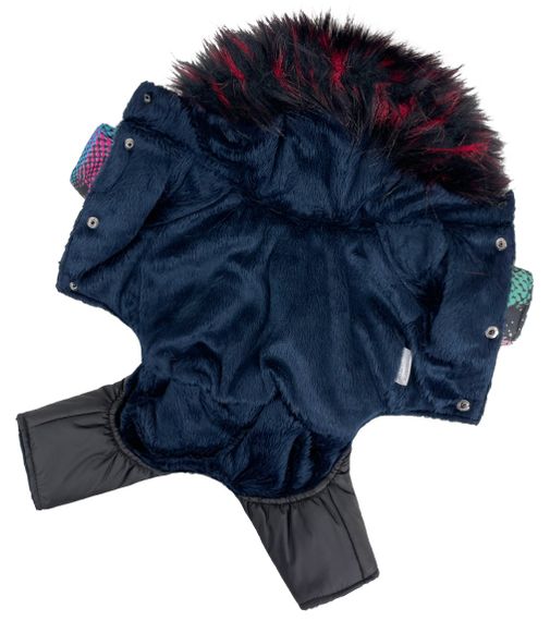 Зимовий комбінезон на хутрі абстракція кольоровий AM-23 | Зображення 5