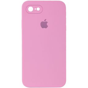 Чехол Silicone Case Square Full Camera Protective (AA) для Apple iPhone 6/6s (4.7") Рожевий/Light pink