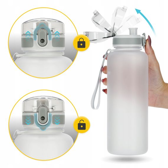 Пляшка для води спортивна 4FIZJO 1000 мл Grey (P-5905973404273) | Зображення 7