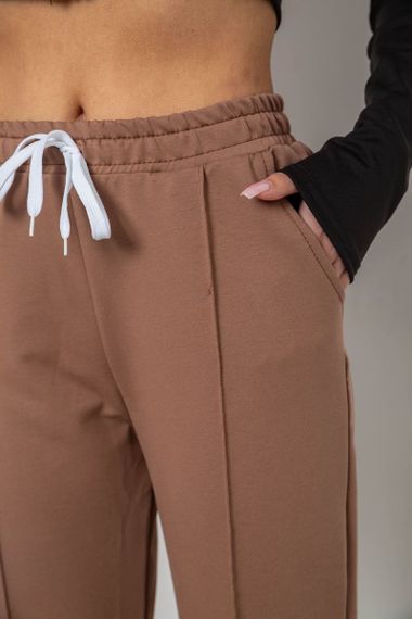 Спортивні штани жіночі, колір коричневий, 247R4670-1 | Зображення 4