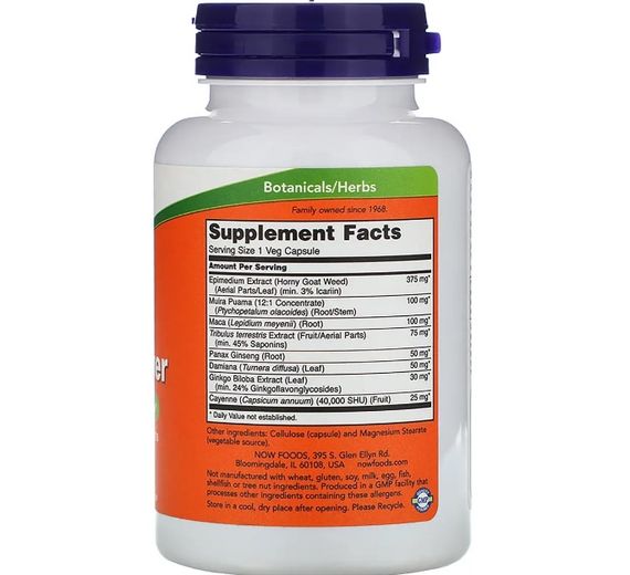 Смесь экстрактов NOW Foods Men's Virility Power 120 Veg Caps | Зображення 1