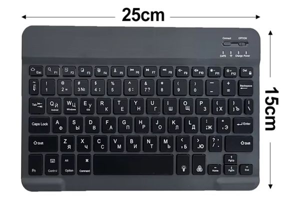 Бездротова клавіатура Primo KB02 Bluetooth з підсвічуванням - Black | Зображення 3