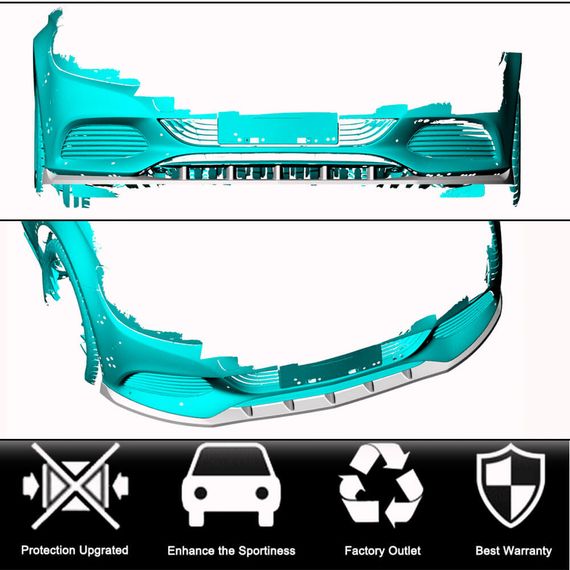 Накладка на передній бампер Lip V2 (для SD Base 2019-2021, Карбон) для Mercedes C-сlass W205 рр | Зображення 1