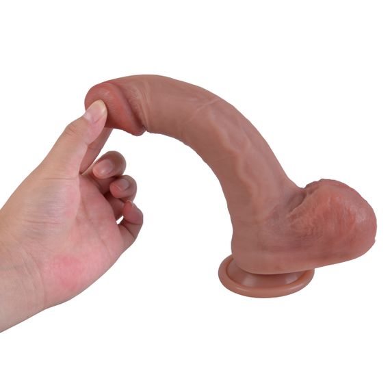Фалоімітатор - Erospace Natural Play Silicone Dildo D1, 21 см Sex Aura | Зображення 5