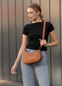 Сумка жіноча Sambag Leoma KOR Коричнева 29 х 7 х 16 см (53090027)