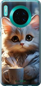 Чохол на Huawei Mate 30 Білий кіт "5646u-1773-2448"