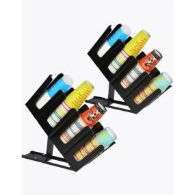 Диспенсер для стаканов с подставкой 45х24х12 см черный