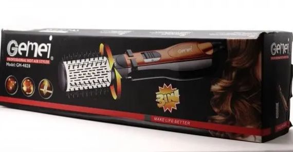 Фен гребінець, що обертається, з насадками Gemei GM-4828 повітряний стайлер для укладання волосся | Зображення 2