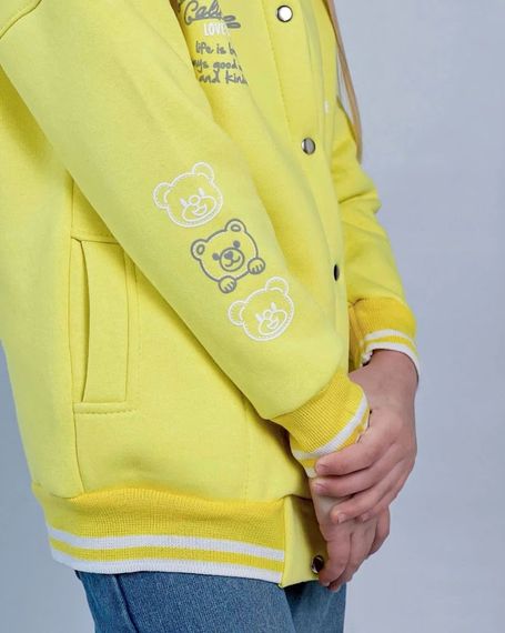 Бомбер для дівчинки Носи своє 134 Жовтий (p-13305-148112) | Зображення 6