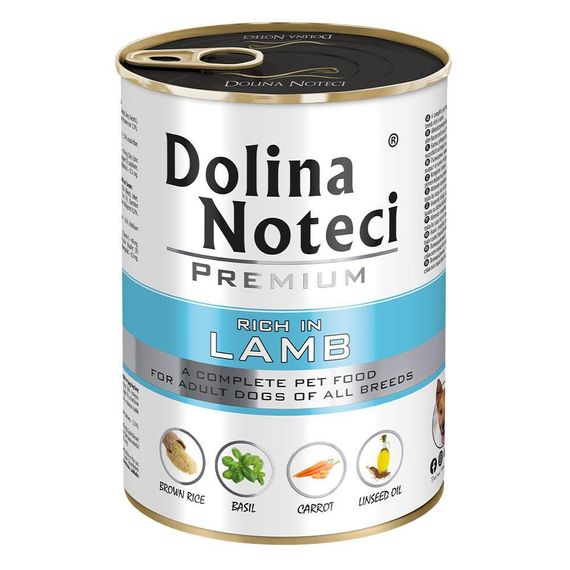 Dolina Noteci Premium 400г консерва для собак с ягненком,овощами и рисом
