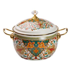 Эмалированная кастрюля объемом 5 литров для газовых и электрических плит HP-2-116