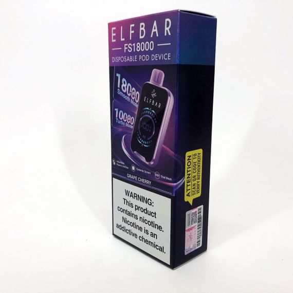 ELF BAR FS18000 5%. Виноград Вишня (Grape Cherry) | Зображення 4