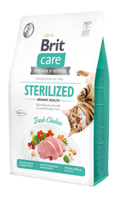 Сухий корм для котів Brit Care Cat GF Sterilized Urinary Health при сечокам'яній хворобі, курка 2 кг