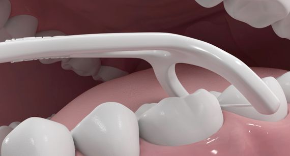 Флоc-зубочистки DenTek Complete Clean Easy Reach Floss Picks комплексне очищення задніх зубів, 75 шт. | Зображення 4