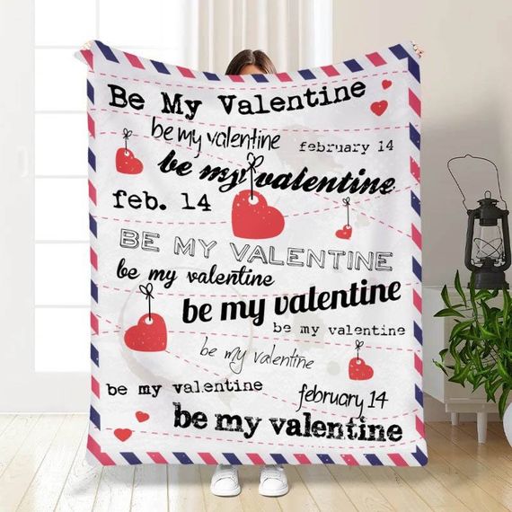 Плед 3D з побажаннями "Be My Valentine" 15624 160х200 см