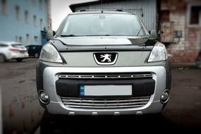 Накладки на решітку (2 част., нерж.) OmsaLine - Італійська нержавійка для Peugeot Partner Tepee 2008-2018рр