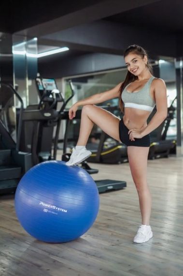 М'яч для фітнесу (фітбол) Power System PS-4012 Ø65 cm PRO Gymball Blue (PS-4012_65cm_Blue) | Зображення 5