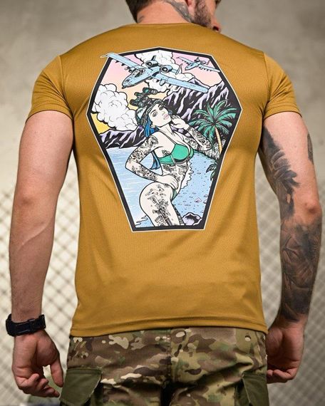 Тактична футболка, що відводить піт Palm coyot ПП4677 | Зображення 3