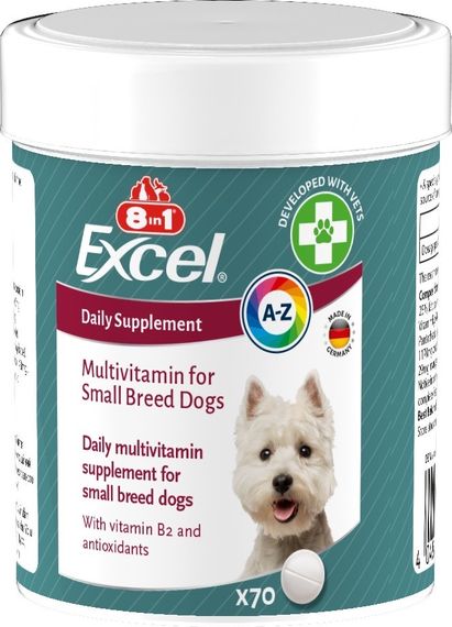 Вітаміни для собак малих порід 8in1 Excel Multi Vitamin Small Breed, 70 табл