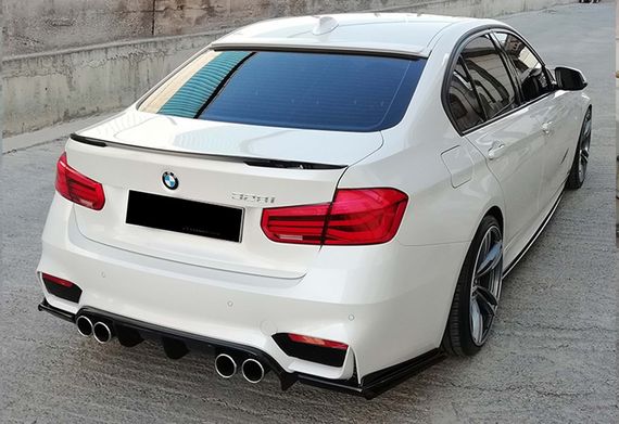 Задній дифузор DPT V-1 (для M3, чорний глянць) для BMW 3 серія F-30/31/34 2012-2019 рр | Зображення 1