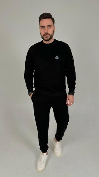 Спортивний костюм Stone Island світшот чорний | Зображення 1