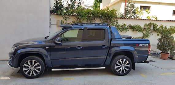 Боковые трубы (2 шт, нерж) 70мм для Volkswagen Amarok 2010-2022 гг | Зображення 7
