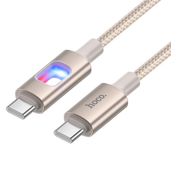 Дата кабель Hoco U144 New Type-C to Type-C 60W (1.2m) Gold | Зображення 2