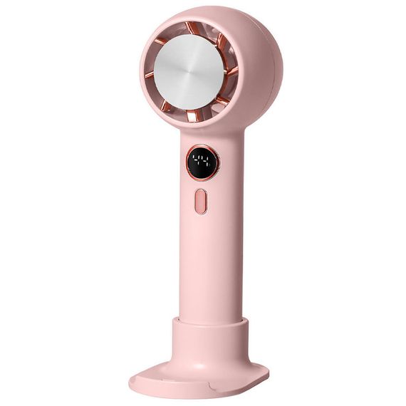 Портативний вентилятор YL007 with Display з підставкою для телефону 2000mAh Pink