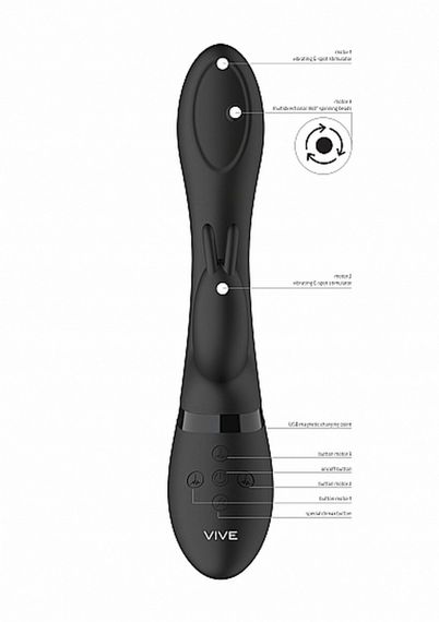 Вібратор-кролик Mira Spinning G-spot Rabbit з ротацією | Зображення 9