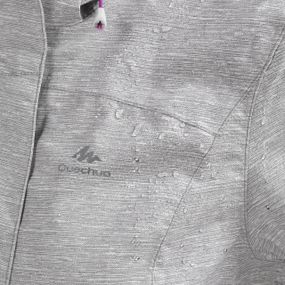 Куртка жіноча MH100 для гірського туризму водонепроникна сіра - XXS