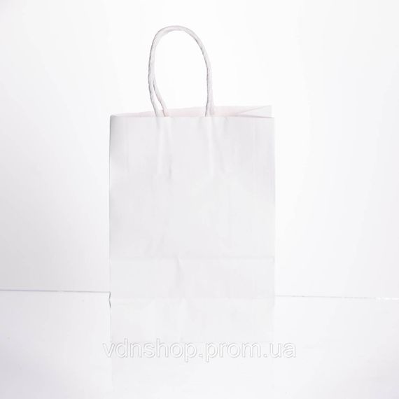 Набір подарункових крафтових пакетів з паперу 12 (шт.) гарні пакети для подарунків 15×8×21 (см) Білий HP-10359-5W | Зображення 1