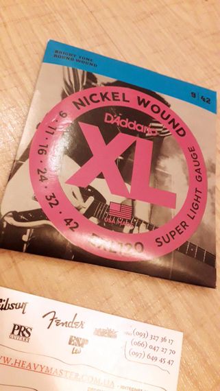 Струни D'Addario струни для електрогітари електрогітарі Daddario Nickel Wound 9-42 | Зображення 2