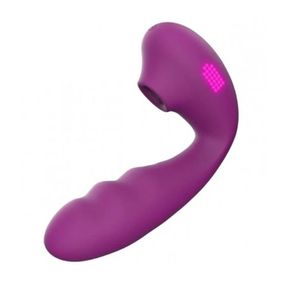 Вакуумный стимулятор BeYourLover Tara Purple с вагинальным отростком и подогревом, фиолетовый Sex Aura