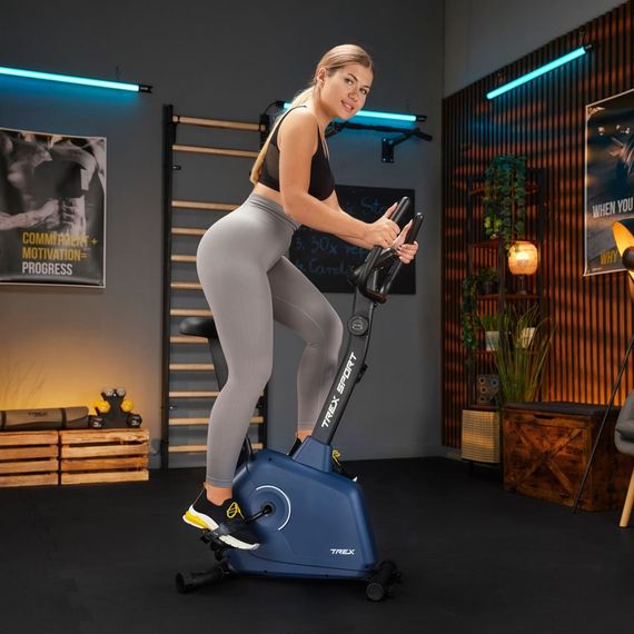 Велотренажер Trex Sport TX-380MB Rigon магнітний темно-синій | Зображення 9