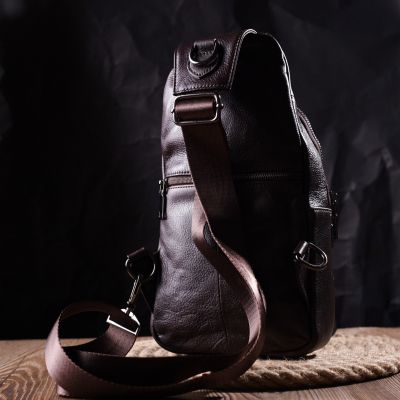 Сумка Vintage Мужская через плечо из натуральной кожи Коричневая (21306) | Зображення 3