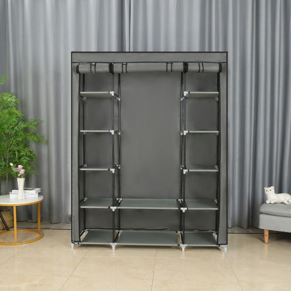 Шафа тканинна для взуття та одягу Bonro Бонро B13 сірий 135x45x173 см (42400223) | Зображення 1