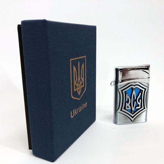 Запальничка газова ЗСУ (Подарунка, Гостро полум'я) HL-4112-4. FH-217 Колір: срібло | Зображення 3