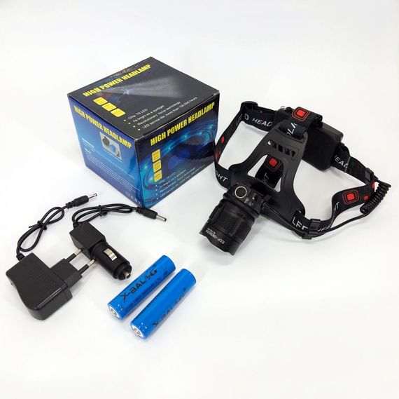 Потужний ліхтар налобний для риболовлі Bailong BL-T32-P50, Потужний акумуляторний AN-768 ліхтарик налобний | Зображення 1