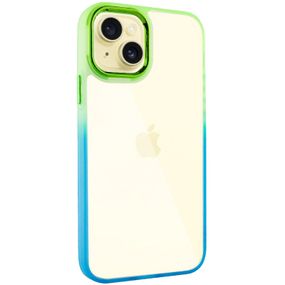 Чохол TPU+PC Fresh sip series для Apple iPhone 14 (6.1") Бірюзовий / Лимонний