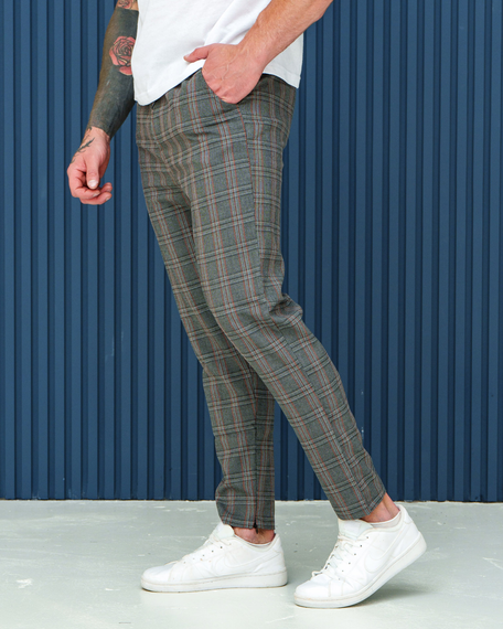 Брюки змейка антрацит серо-рыжий S M | Зображення 2