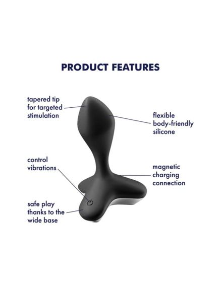 Анальная пробка с вибрацией Satisfyer Game Changer Black | Зображення 3
