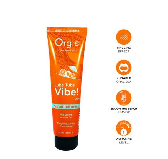 Лубрикант з ефектом вібрації Orgie Lube Tube Vibe! Low Sex On The Beach, секс на пляжі, 100 мл | Зображення 2