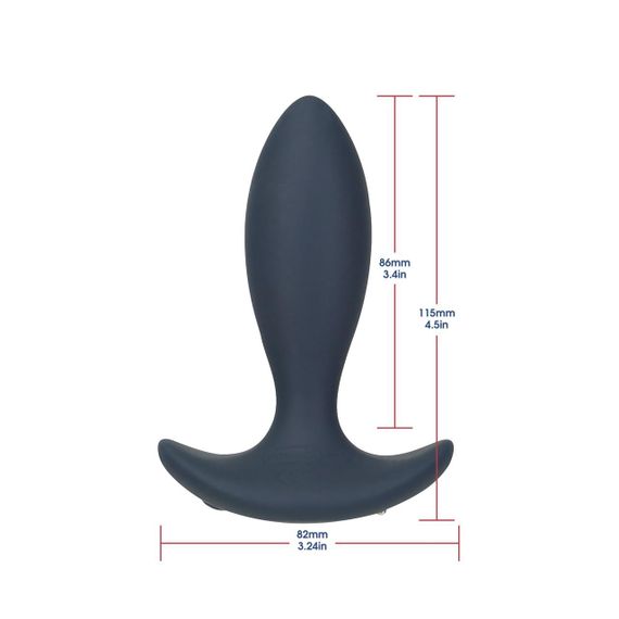 Анальна пробка з пульсацією Lux Active – Throb – 4.5" Anal Pulsating Massager, пульт ДК | Зображення 1
